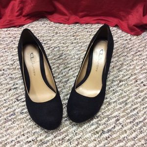Black wedge dress women dress shoe size 6M